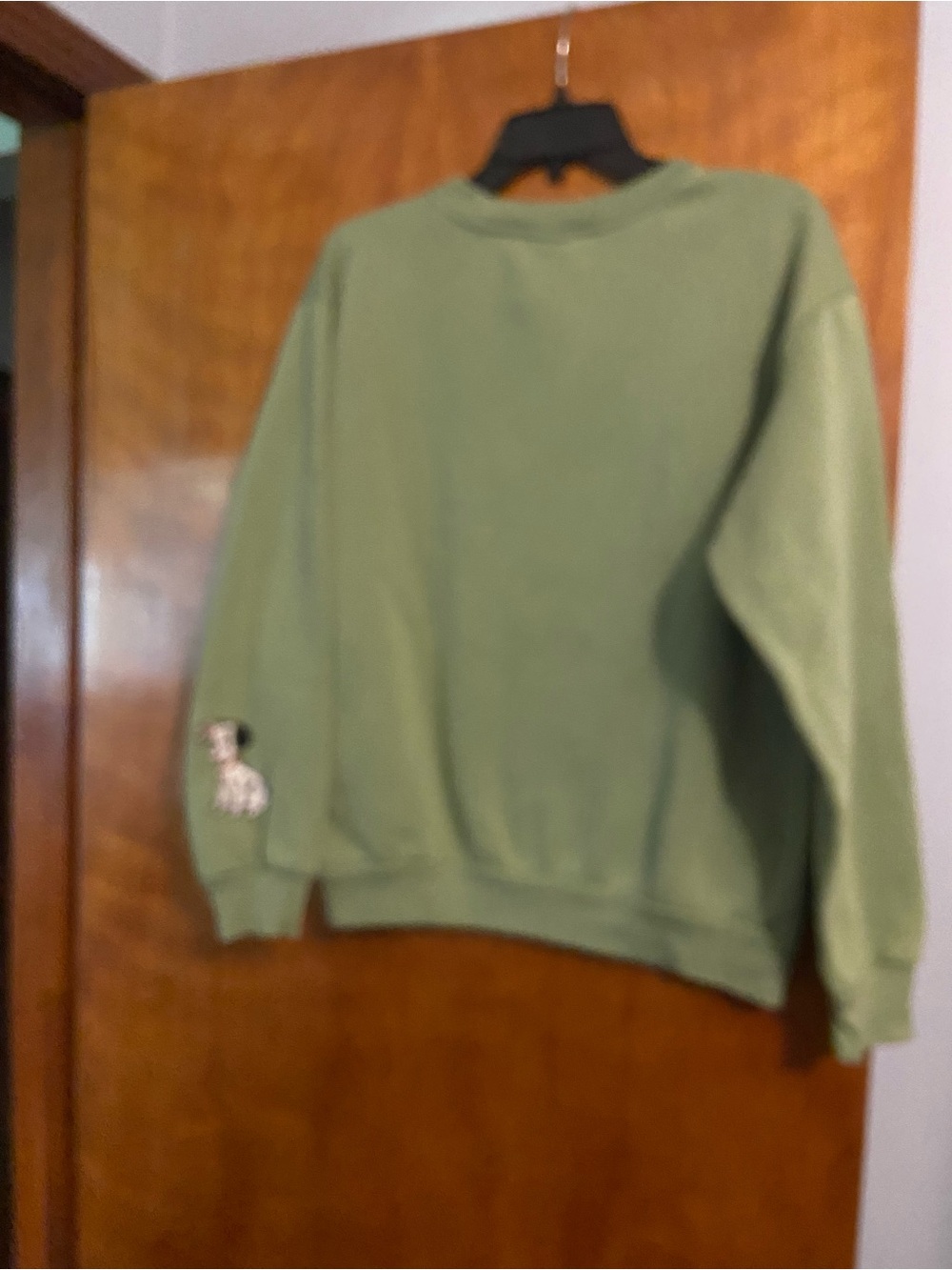 Disney Sage Green 101 Dalmatians London England Crewneck Sweatshirt - Picture 2 of 4